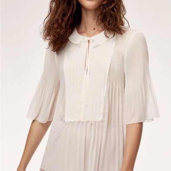 Aritzia Wilfred White Blouse - Picture 1 of 8